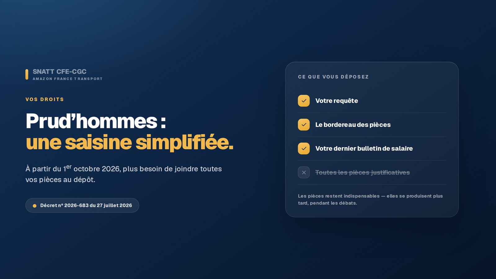 Prud’hommes : une saisine simplifiée à partir du 1er octobre